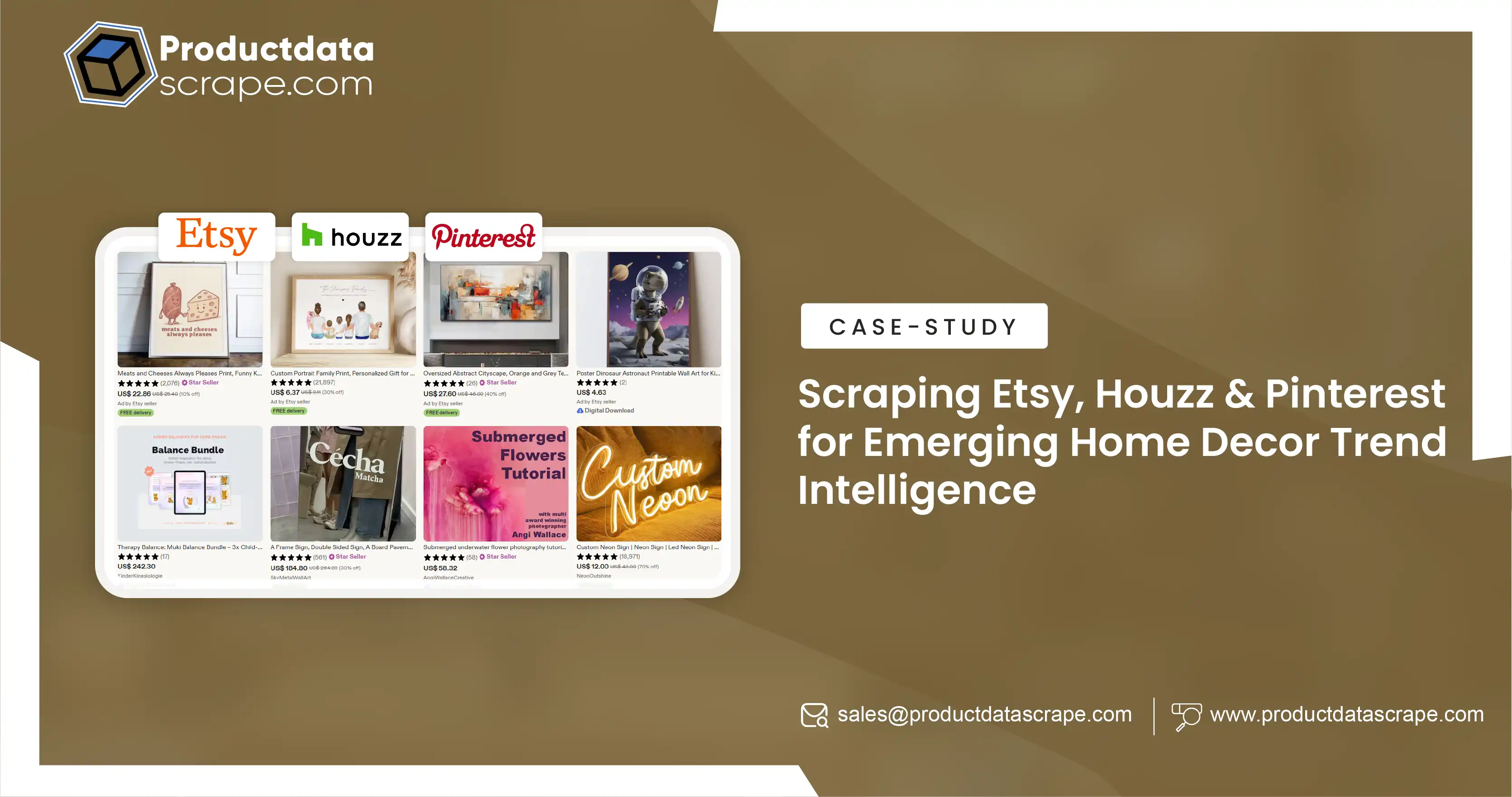 Scraping Etsy, Houzz & Pinterest for Emerging